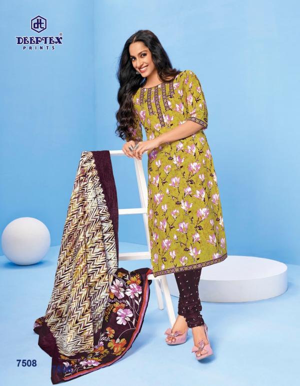 Deeptex Miss India Vol-75 Cotton Designer Dress Material